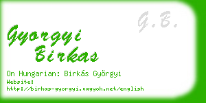 gyorgyi birkas business card