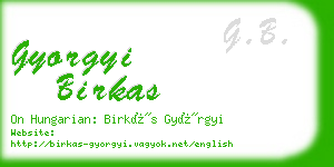 gyorgyi birkas business card